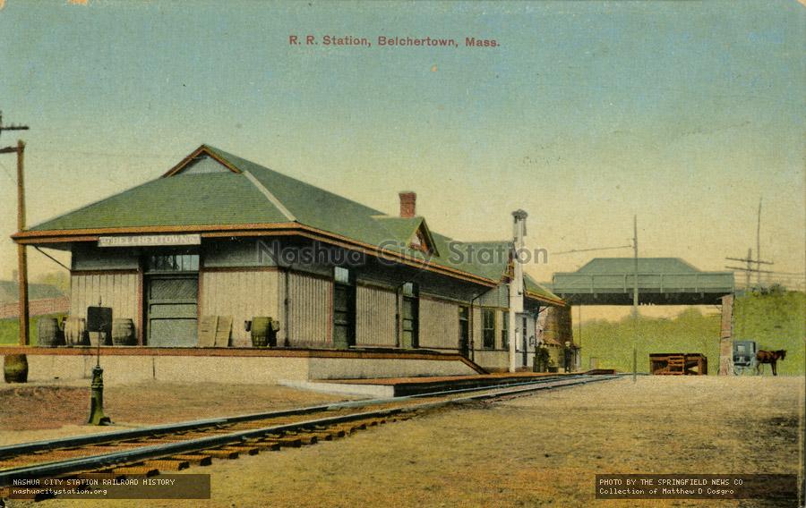 Postcard: Railroad Station, Belchertown, Massachusetts